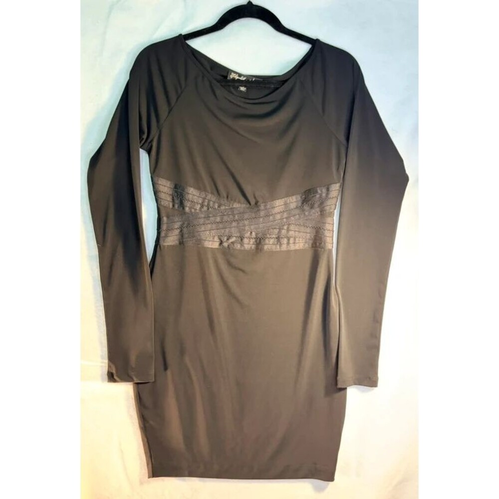 Elizabeth and James “Such a Tease” Black Mini Bodycon Dress - Size Medium